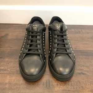 Fendi Black Metal Stitch Sneaker - Size 10
